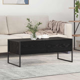 Vidaxl salontafel zwart eiken 100 x 46 x 40 cm bewerkt hout