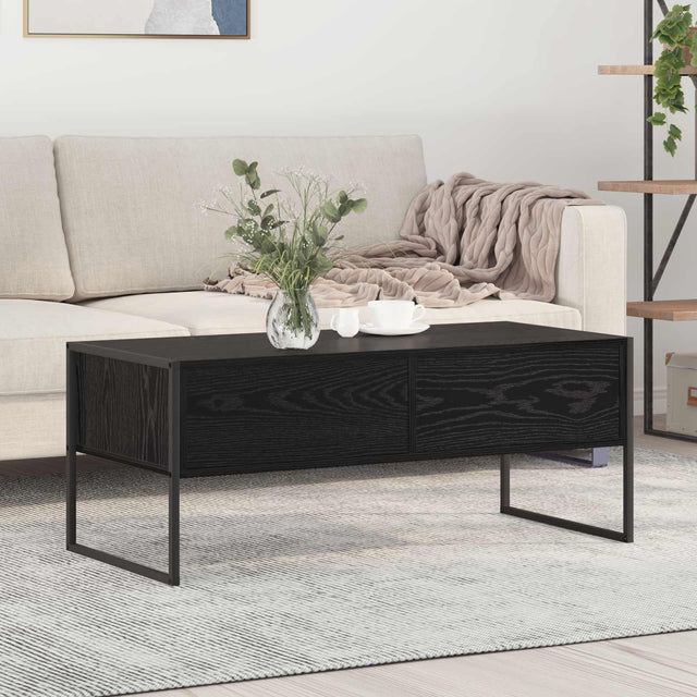 Vidaxl salontafel zwart eiken 100 x 46 x 40 cm bewerkt hout