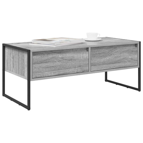 Vidaxl salontafel grijs sonoma 100 x 46 x 40 cm bewerkt hout