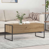 Vidaxl salontafel ambachtelijk eiken 100 x 46 x 40 cm bewerkt hout
