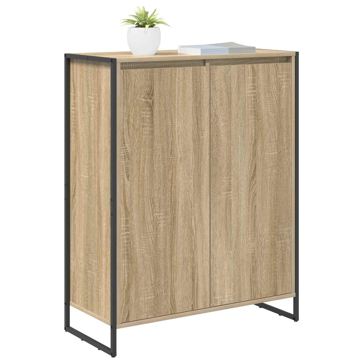 Vidaxl schoenenkast met opslag sonoma 79 x 36 x 100 cm bewerkt hout