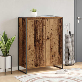 Vidaxl schoenenkast met opslag oud hout 79 x 36 x 100 cm bewerkt hout
