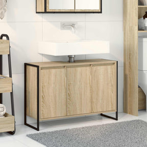 Vidaxl badkamer kast sonoma 90 x 30 x 60 cm bewerkt hout