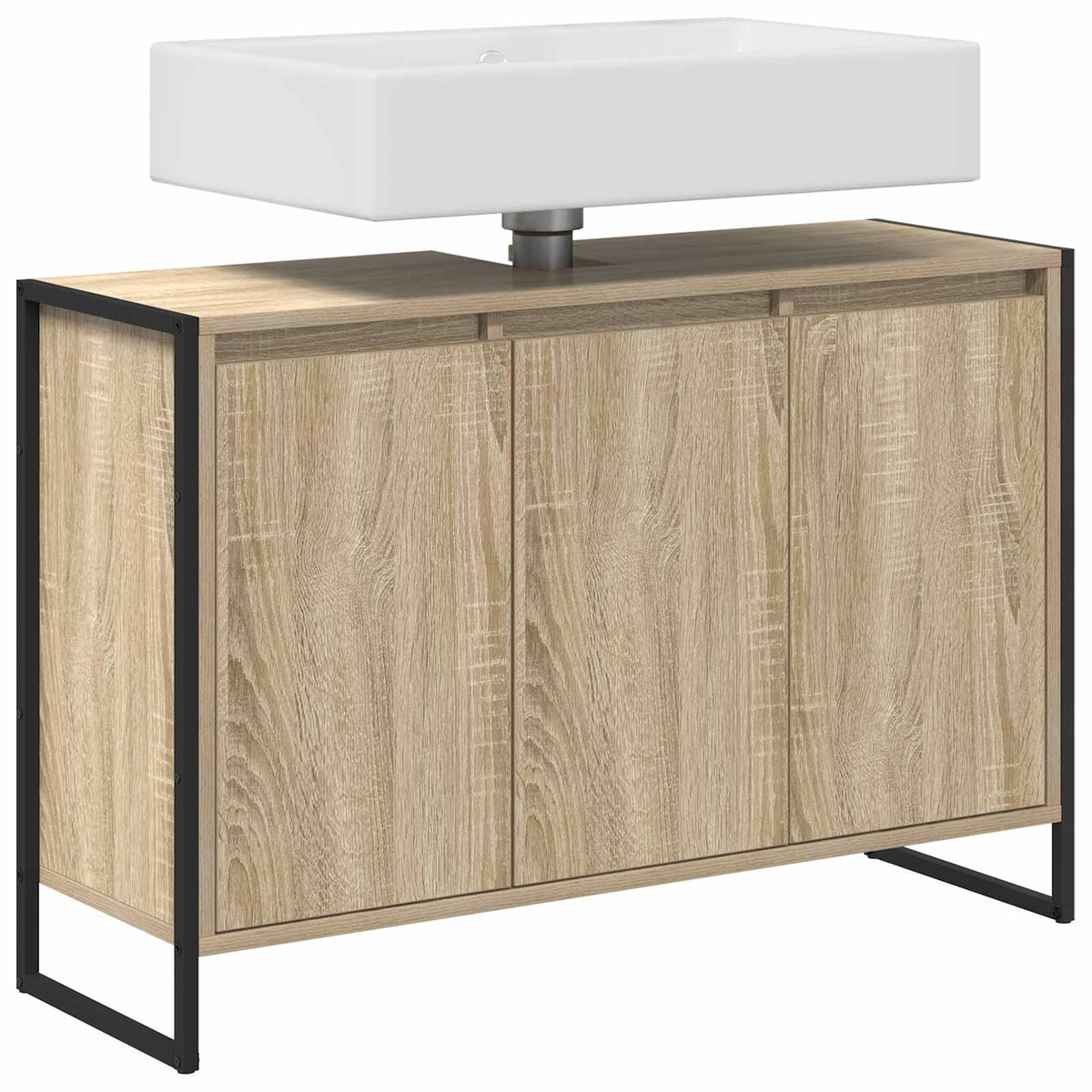 Vidaxl badkamer kast sonoma 90 x 30 x 60 cm bewerkt hout