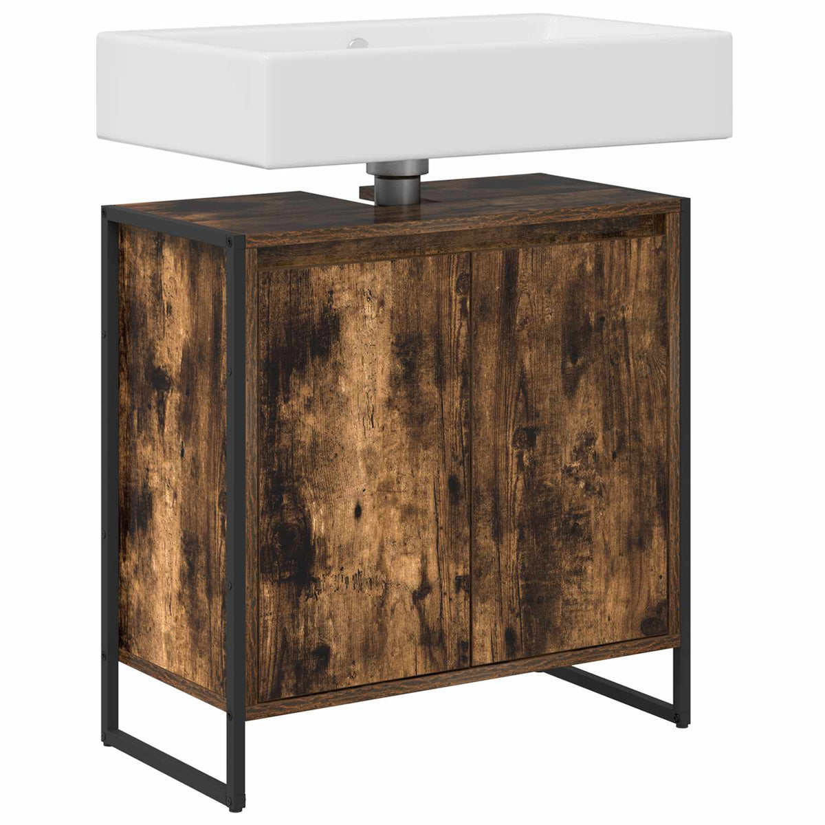 Vidaxl badkamer kast rook eik 60 x 30 x 60 cm bewerkt hout