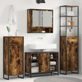 Vidaxl badkamer kast rook eik 40 x 30 x 180 cm bewerkt hout