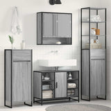 Vidaxl badkamer kast grijs sonoma 40 x 30 x 180 cm bewerkt hout