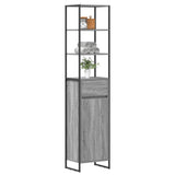 Vidaxl badkamer kast grijs sonoma 40 x 30 x 180 cm bewerkt hout