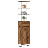 Vidaxl badkamer kast oud hout 40 x 30 x 180 cm bewerkt hout