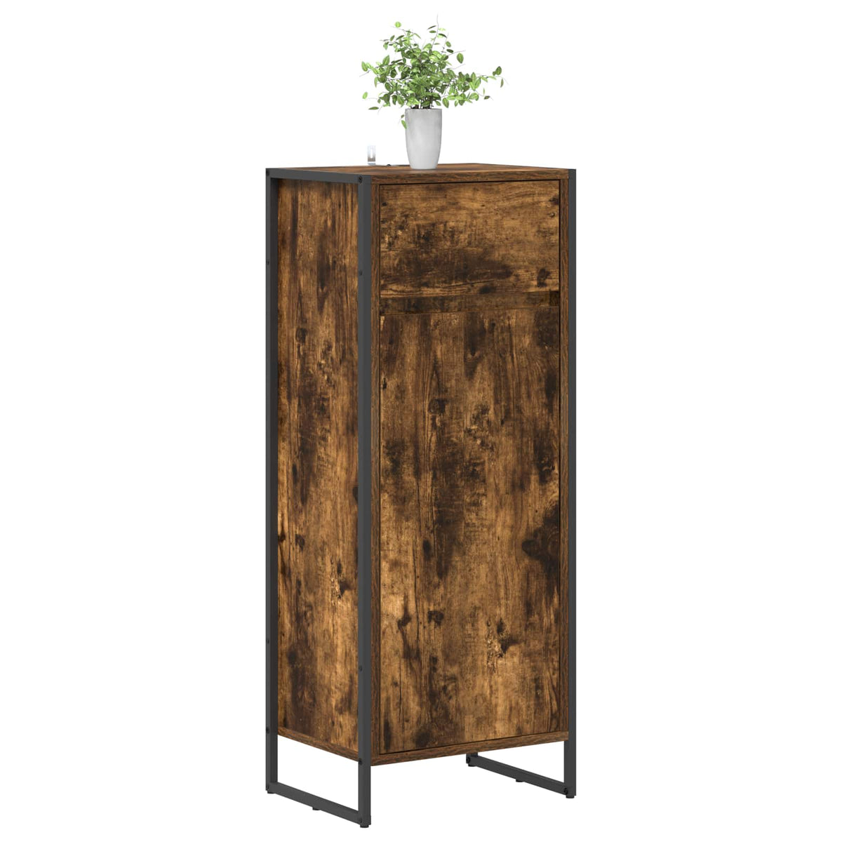 Vidaxl badkamer kast rook eik 40 x 30 x 100 cm bewerkt hout