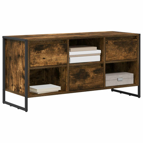 Vidaxl tv-kast 100 x 36 x 49,5 cm rook eik bewerkt hout