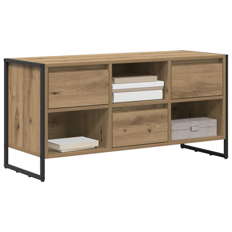 Vidaxl tv-kast 100 x 36 x 49,5 cm ambachtelijk eiken bewerkt hout