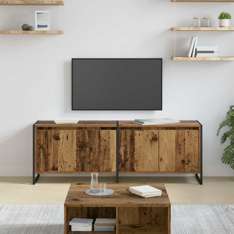 Vidaxl tv-kast 140 x 36 x 49.5 cm oud hout bewerkt hout