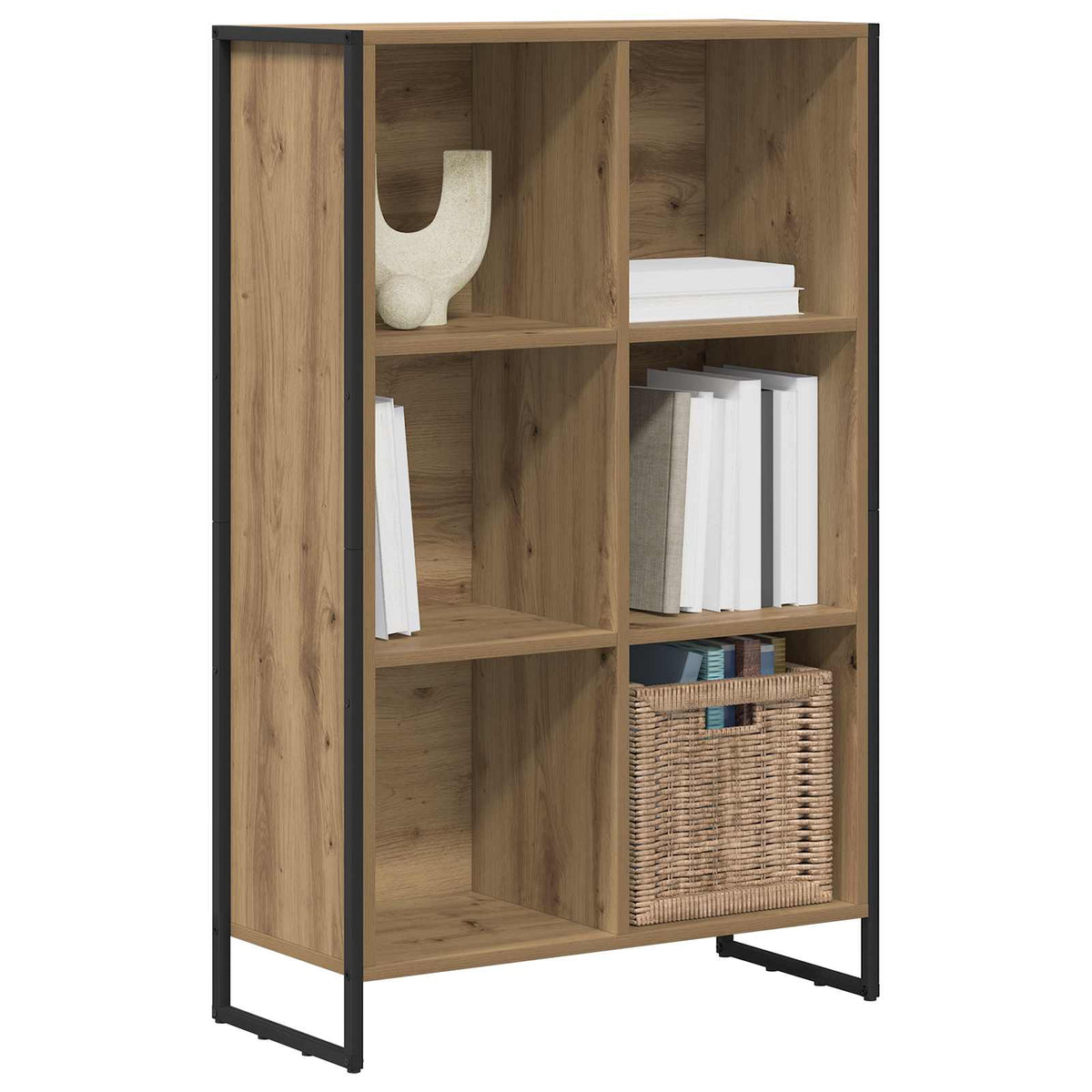 Vidaxl boekenkast 99,5 x 30 x 108,5 cm bewerkt hout ambachtelijk eiken