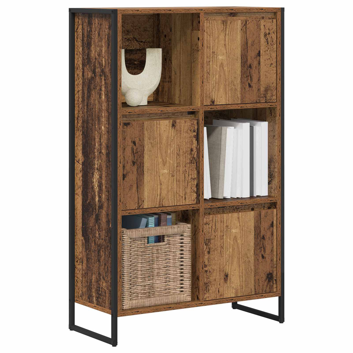 Vidaxl boekenkast 68 x 30 x 108.5 cm bewerkt hout oud hout
