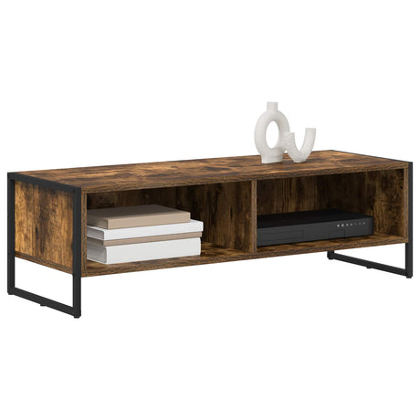 Vidaxl tv-kast 100 x 36.5 x 30.5 cm rook eik bewerkt hout