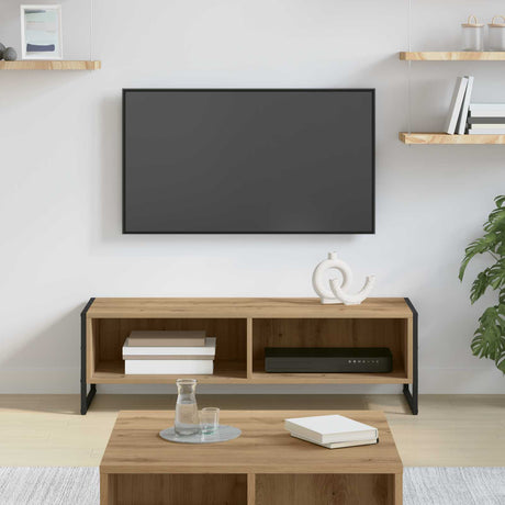 Vidaxl tv-kast 100 x 36.5 x 30.5 cm ambachtelijk eiken bewerkt hout