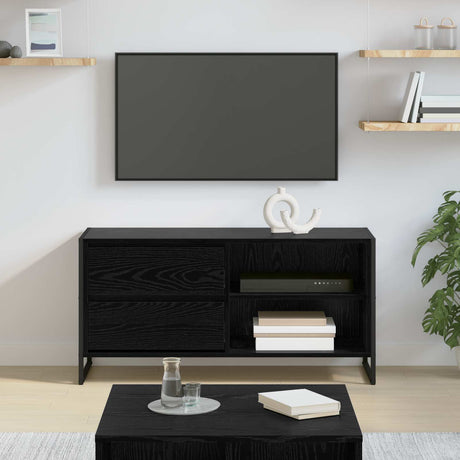 Vidaxl tv-kast 100 x 36 x 49,5 cm zwart eiken bewerkt hout