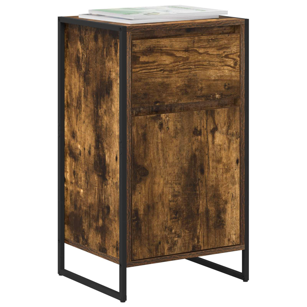 Vidaxl dressoir rook eik 43 x 36 x 75,5 cm bewerkt hout
