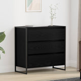 Vidaxl dressoir zwart eiken 79 x 36 x 75.5 cm bewerkt hout