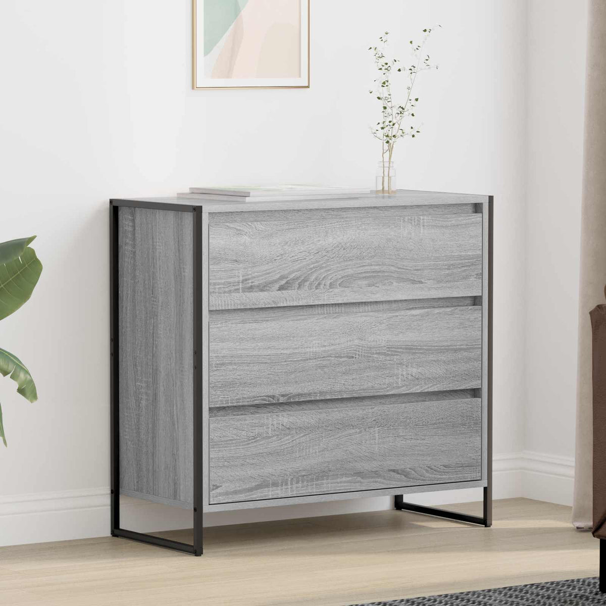 Vidaxl dressoir grijs sonoma 79 x 36 x 75.5 cm bewerkt hout