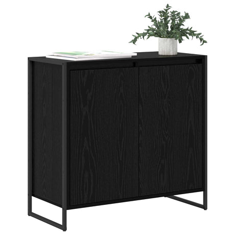 Vidaxl bijzetkast zwart eiken 79 x 36 x 75 cm bewerkt hout