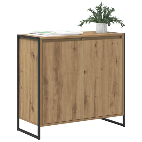 Vidaxl bijzetkast ambachtelijk eiken 79 x 36 x 75 cm bewerkt hout