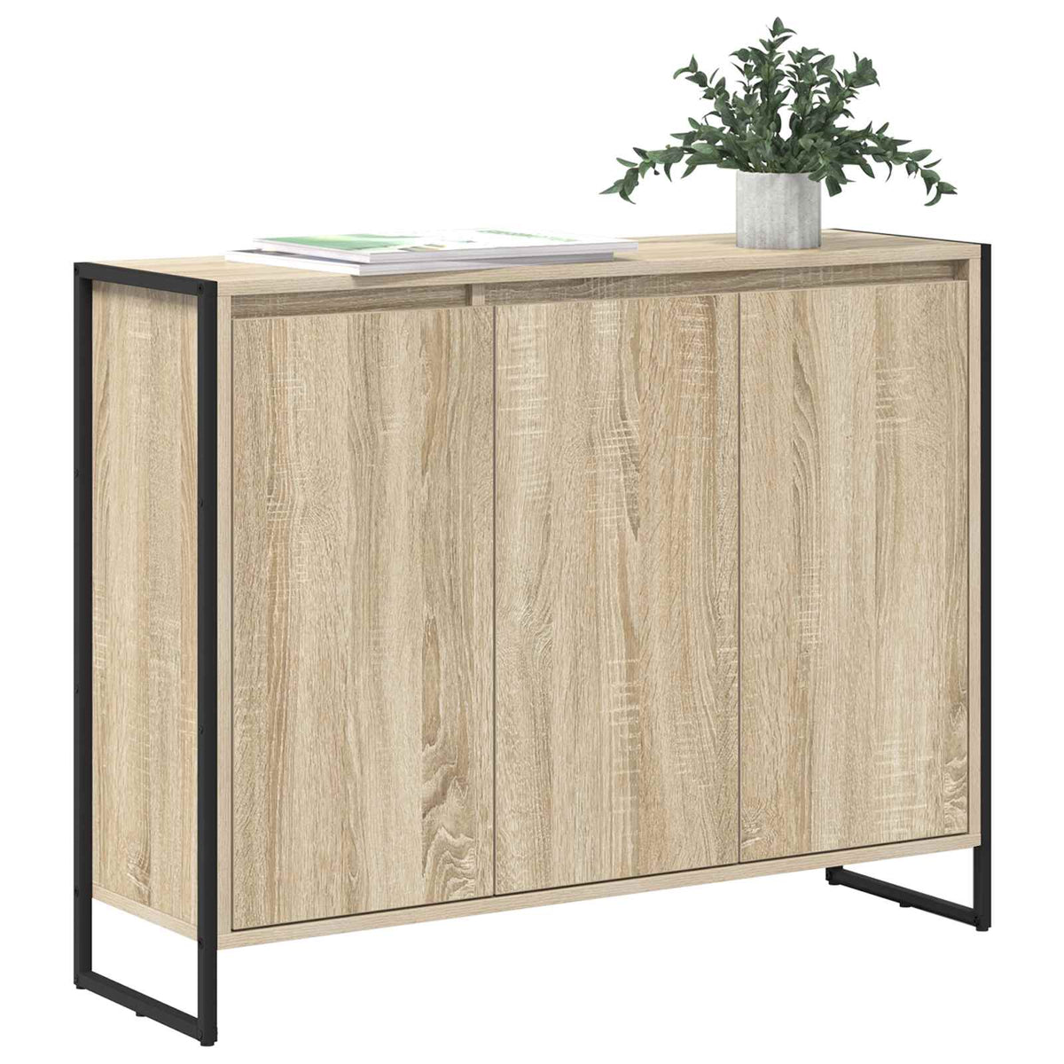 Vidaxl bijzetkast sonoma 96,5 x 30 x 75 cm bewerkt hout