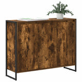 Vidaxl bijzetkast rook eik 96,5 x 30 x 75 cm bewerkt hout