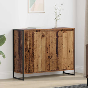 Vidaxl bijzetkast oud hout 96,5 x 30 x 75 cm bewerkt hout