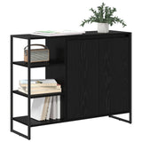 Vidaxl bijzetkast zwart eiken 96.5 x 30 x 75 cm bewerkt hout