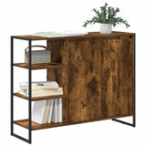 Vidaxl bijzetkast rook eik 96.5 x 30 x 75 cm bewerkt hout