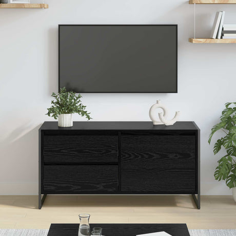 Vidaxl tv-kast 100 x 36 x 49.5 cm zwart eiken bewerkt hout