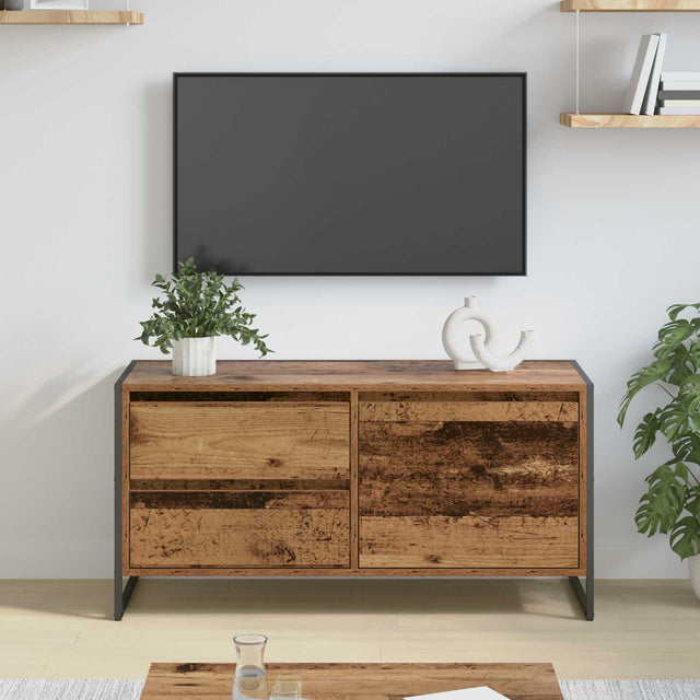 Vidaxl tv-kast 100 x 36 x 49.5 cm oud hout bewerkt hout