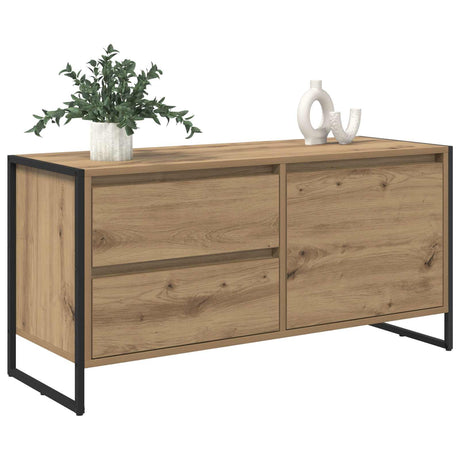 Vidaxl tv-kast 100 x 36 x 49.5 cm ambachtelijk eiken bewerkt hout