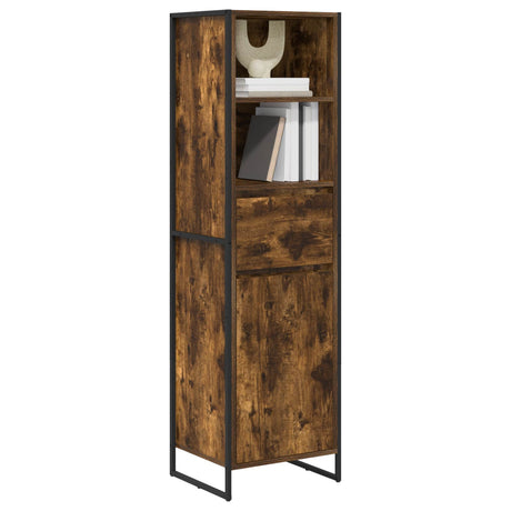 Vidaxl boekenkast rook eik 43 x 36 x 150.5 cm bewerkt hout