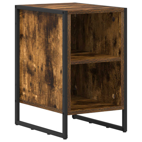 Vidaxl nachtkastje rook eiken 39.5 x 30 x 50 cm bewerkt hout