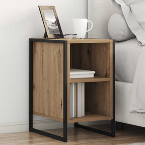 Vidaxl nachtkastje artisanaal eiken 39.5 x 30 x 50 cm bewerkt hout