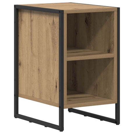 Vidaxl nachtkastje ambachtelijk eiken 39.5 x 30 x 50 cm bewerkt hout