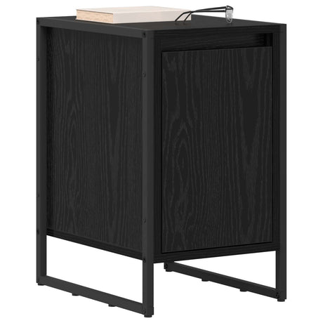 Vidaxl nachtkastje 2 st zwart eiken 39,5 x 30 x 50 cm bewerkt hout