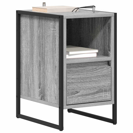 Vidaxl nachtkastje grijs sonoma 39,5 x 30 x 50 cm bewerkt hout