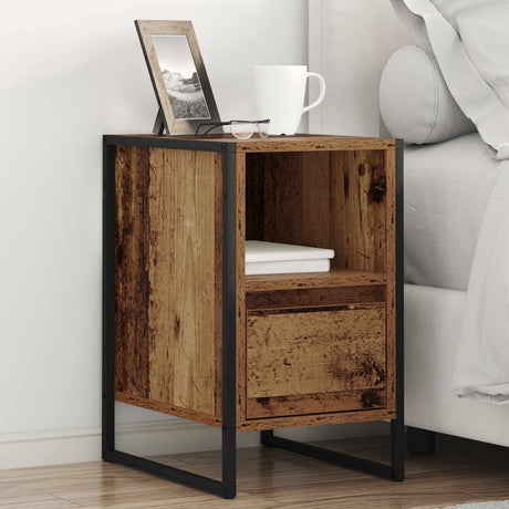 Vidaxl nachtkastje 2 st oud hout 39,5 x 30 x 50 cm bewerkt hout