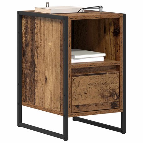 Vidaxl nachtkastje 2 st oud hout 39,5 x 30 x 50 cm bewerkt hout