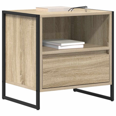 Vidaxl nachtkastje sonoma eiken 50 x 39,5 x 50 cm bewerkt hout