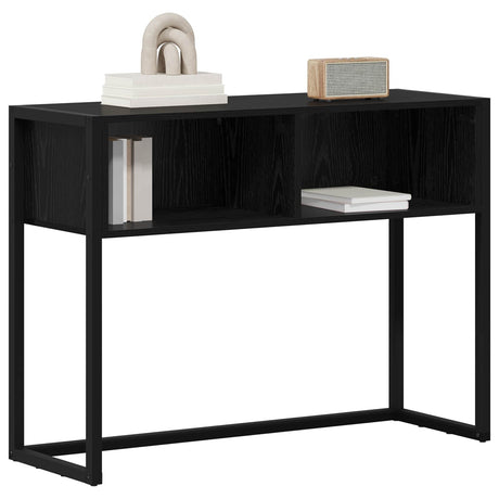 Vidaxl bijzettafel zwart eiken 100 x 36 x 75 cm bewerkt hout