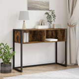 Vidaxl bijzettafel rook eik 100 x 36 x 75 cm bewerkt hout