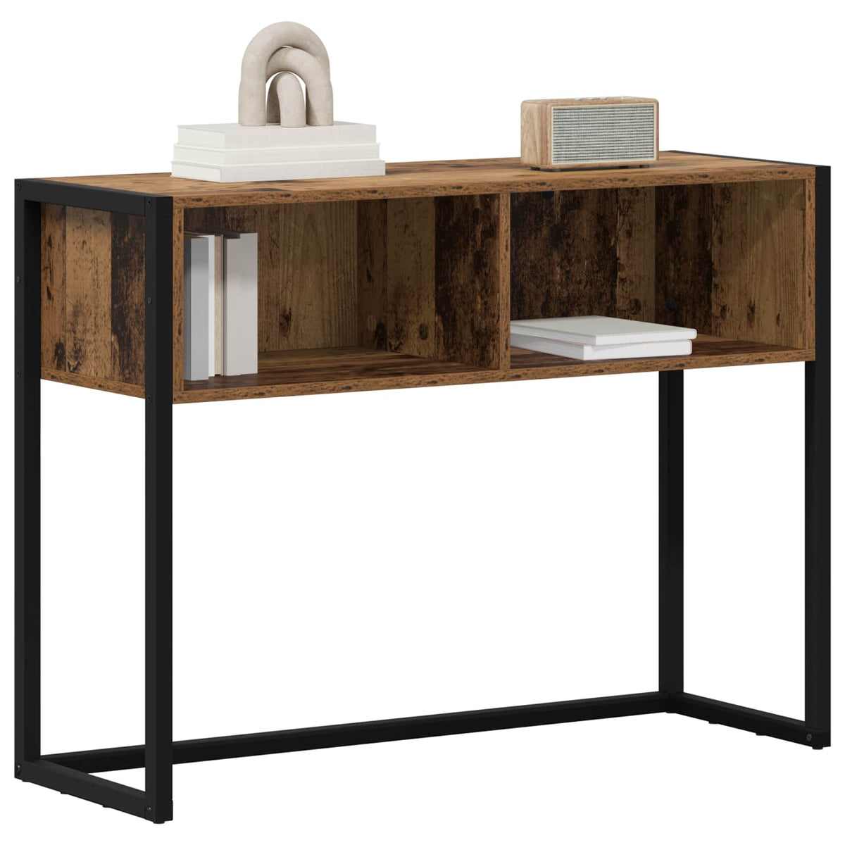 Vidaxl bijzettafel oud hout 100 x 36 x 75 cm bewerkt hout