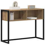 Vidaxl bijzettafel ambachtelijk eiken 100 x 36 x 75 cm bewerkt hout