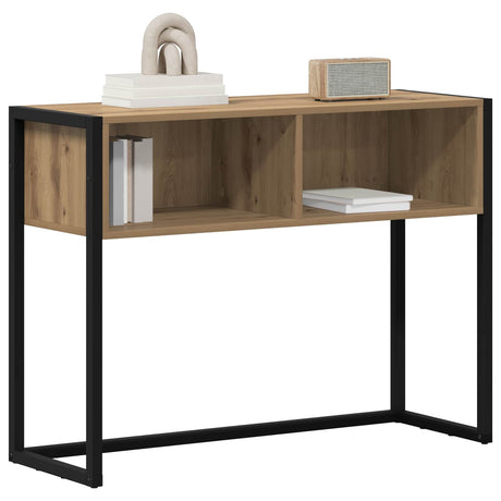 Vidaxl bijzettafel ambachtelijk eiken 100 x 36 x 75 cm bewerkt hout