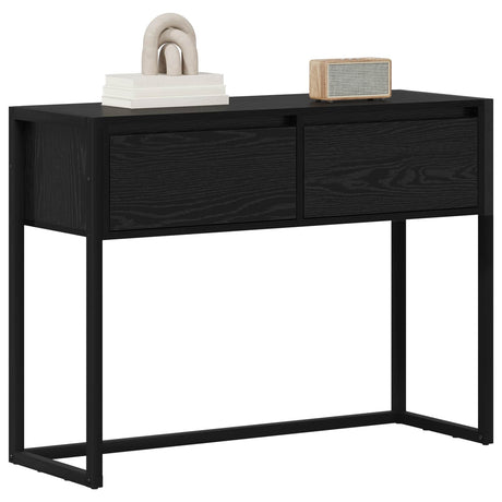 Vidaxl bijzettafel zwart eiken 100 x 36 x 75 cm bewerkt hout